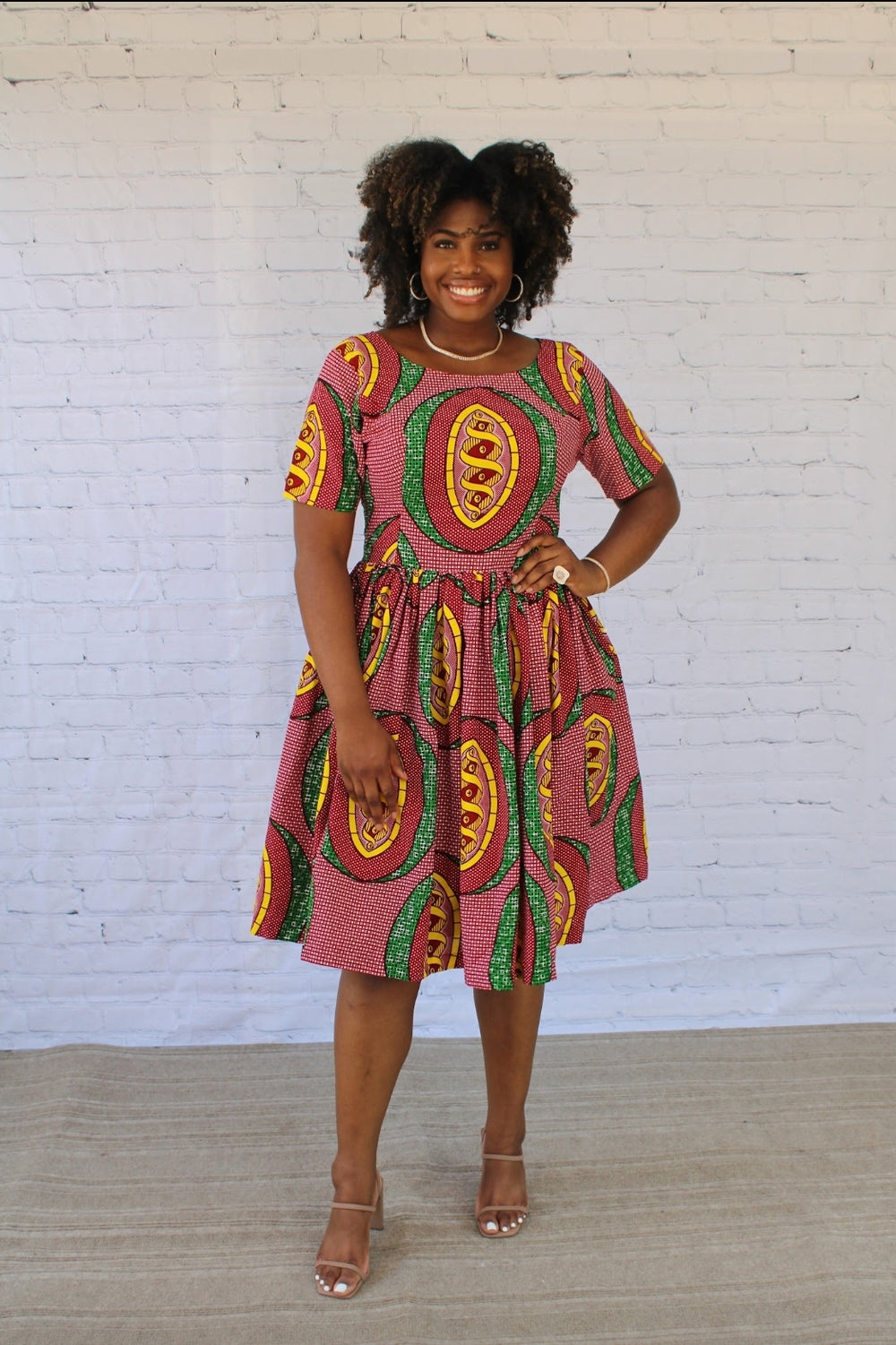 BODET Q - Kamsi Dress (Red with Yellow}